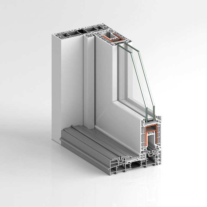 Sección del perfil Ávalon PVC